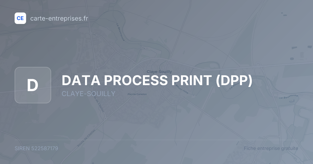 DATA PROCESS PRINT (DPP) — 522587179 — fiche entreprise