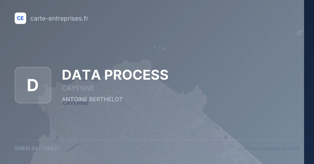 DATA PROCESS — 847729837 — fiche entreprise