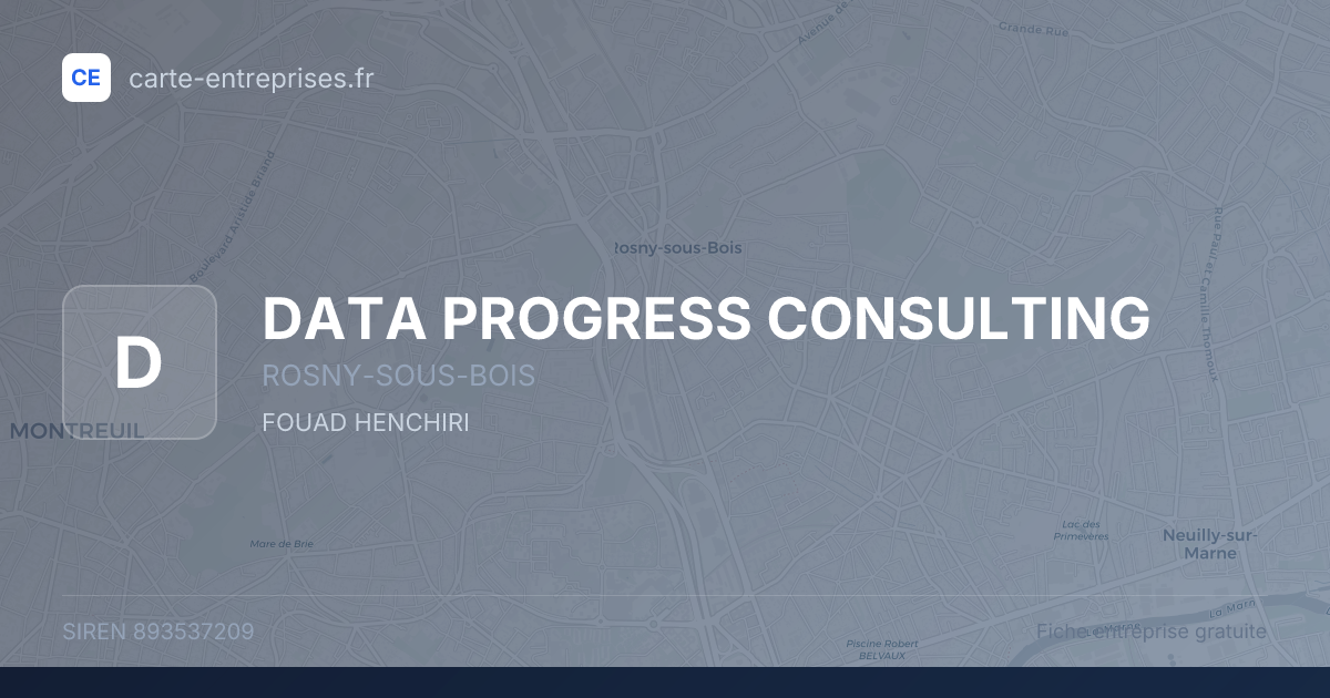 DATA PROGRESS CONSULTING — 893537209 — fiche entreprise