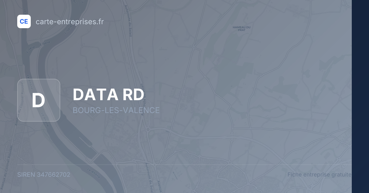 DATA RD — 347662702 — fiche entreprise