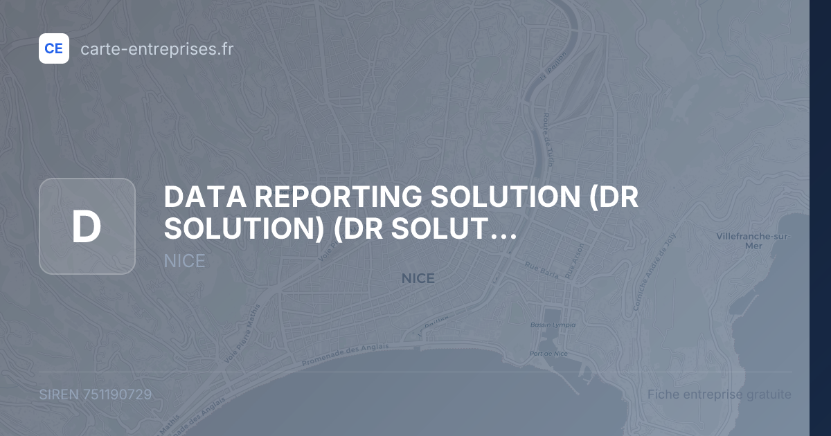 DATA REPORTING SOLUTION (DR SOLUTION) (DR SOLUTION) — 751190729 — fiche entreprise