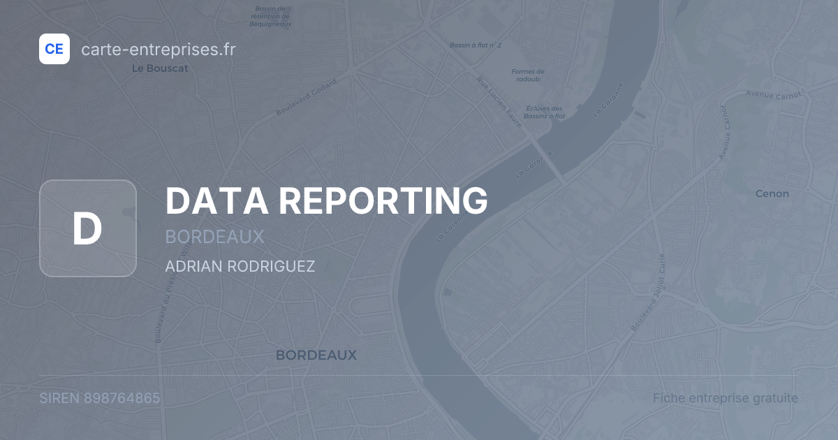 DATA REPORTING — 898764865 — fiche entreprise