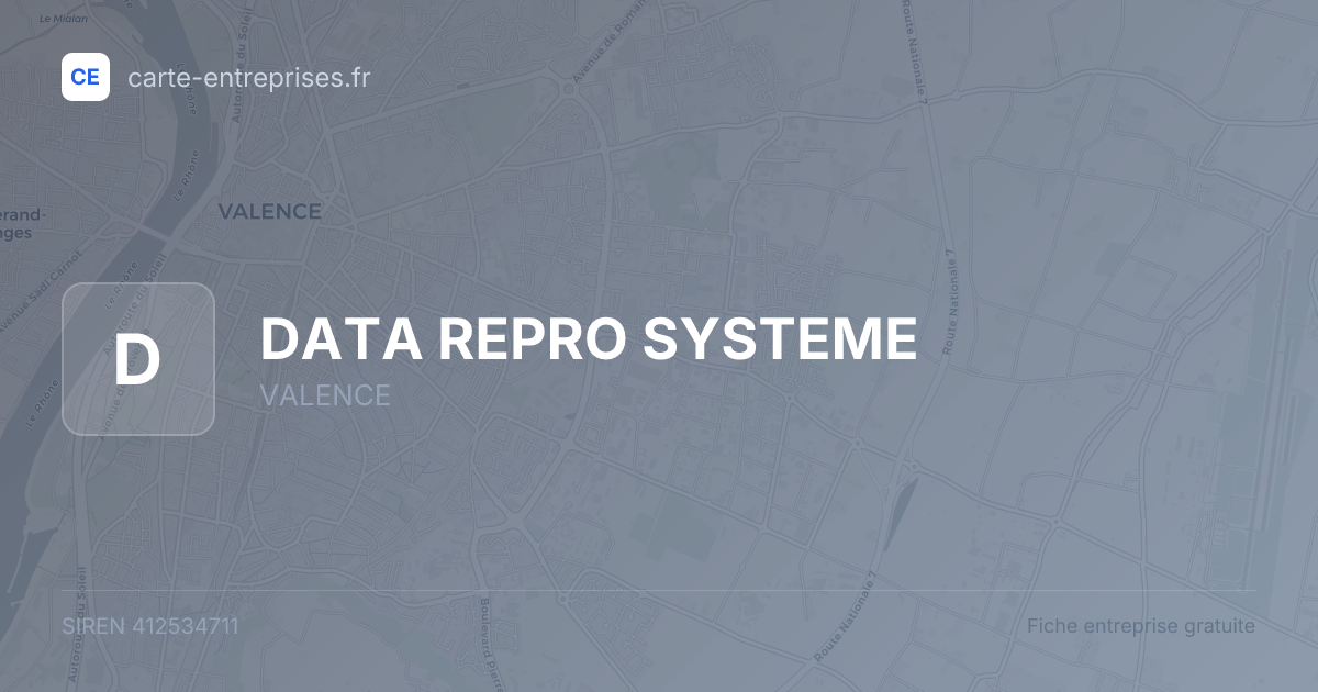 DATA REPRO SYSTEME — 412534711 — fiche entreprise