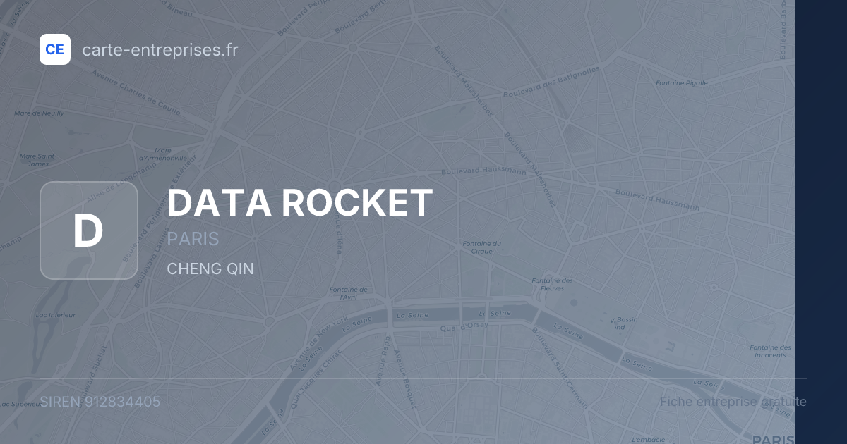 DATA ROCKET — 912834405 — fiche entreprise