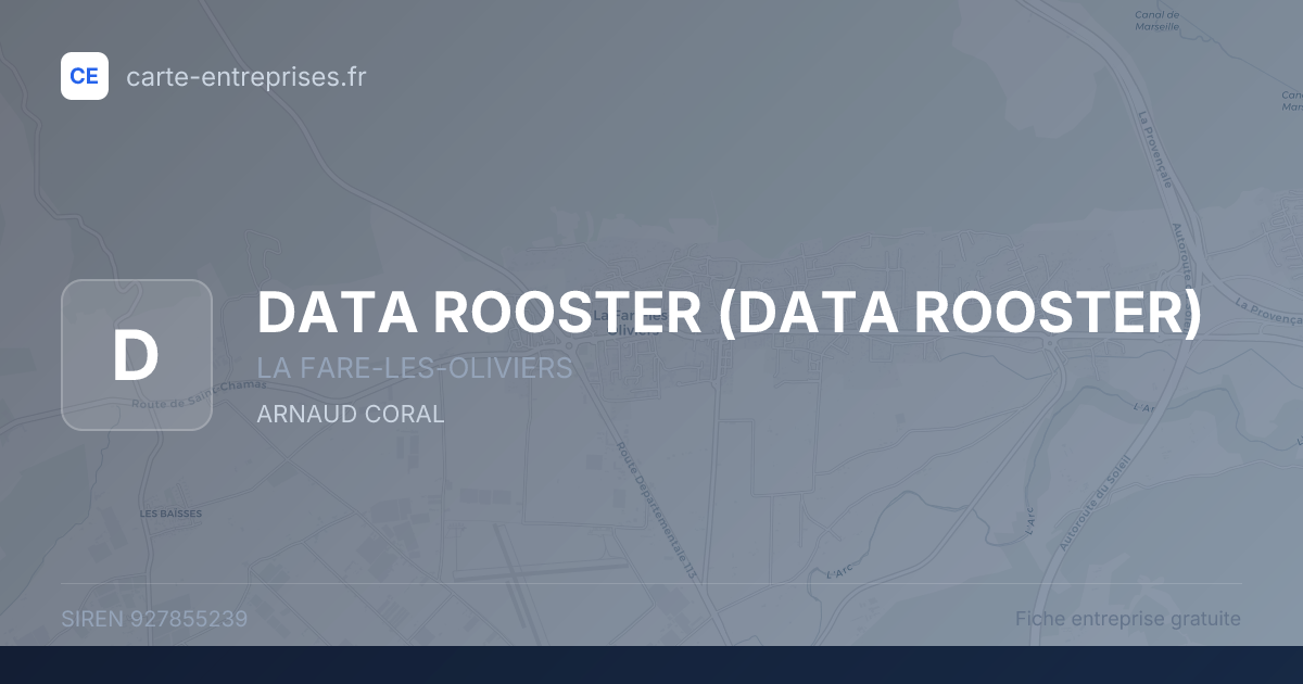 DATA ROOSTER — 927855239 — fiche entreprise
