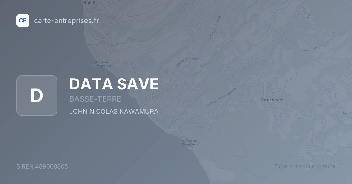 DATA SAVE — 489008805 — fiche entreprise