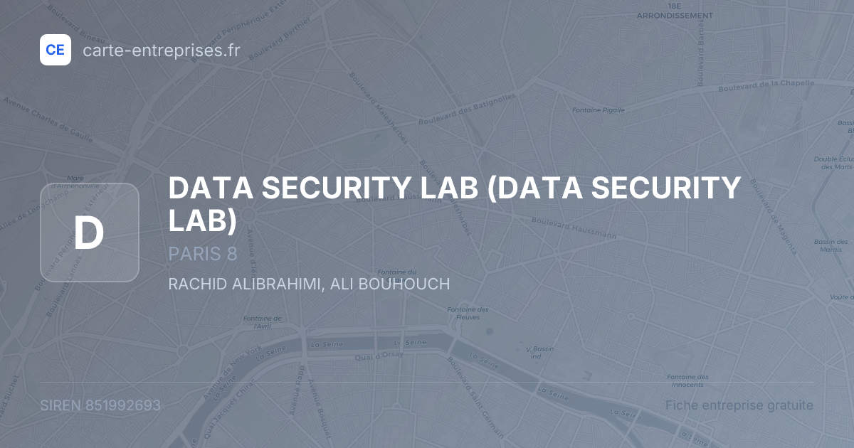 DATA SECURITY LAB — 851992693 — fiche entreprise