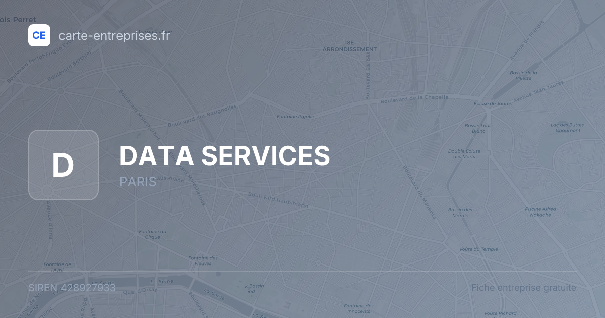 DATA SERVICES — 428927933 — fiche entreprise