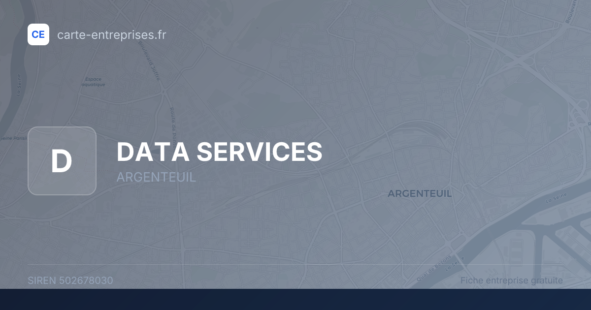 DATA SERVICES — 502678030 — fiche entreprise