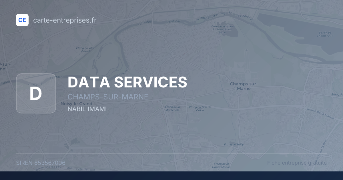DATA SERVICES — 853567006 — fiche entreprise