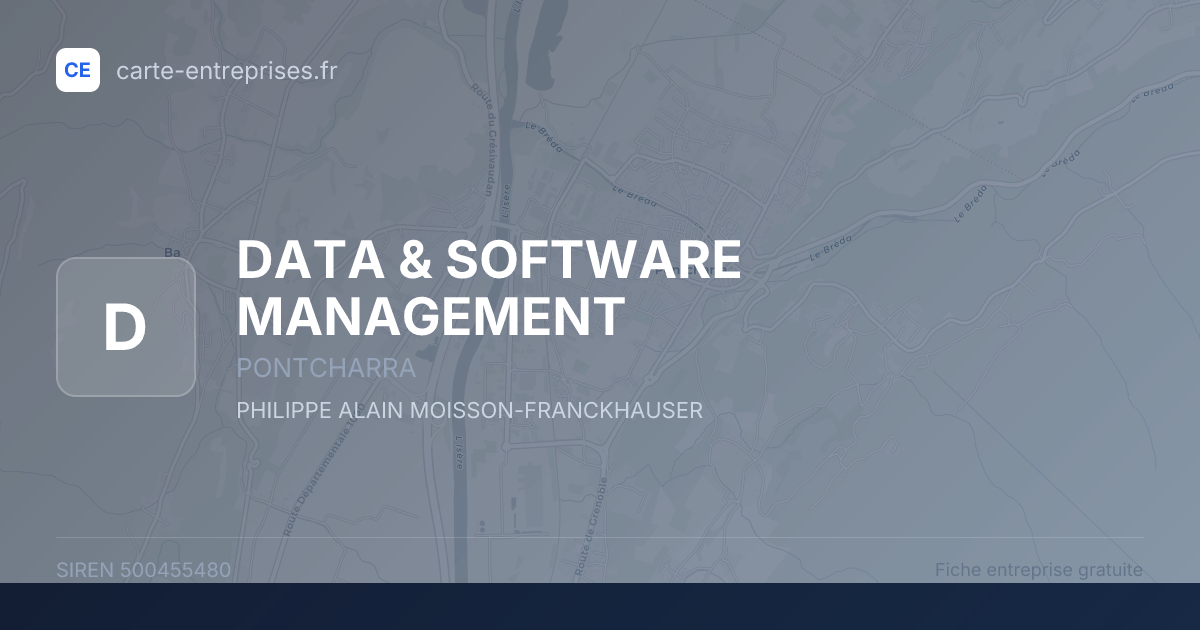 DATA & SOFTWARE MANAGEMENT — 500455480 — fiche entreprise