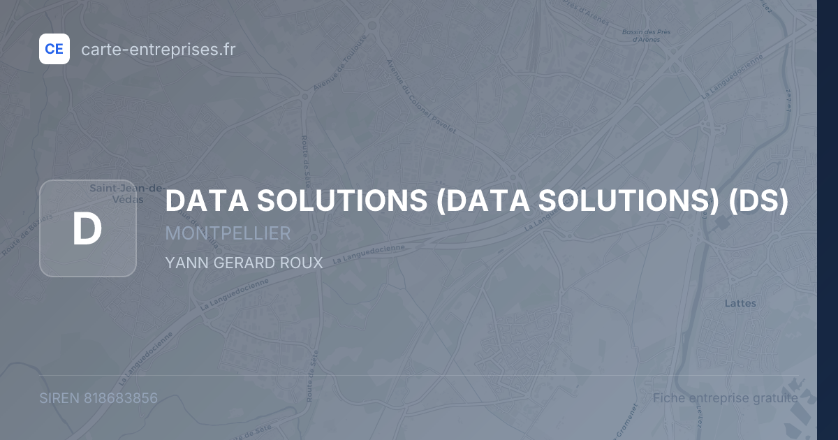 DATA SOLUTIONS (DATA SOLUTIONS) (DS) — 818683856 — fiche entreprise