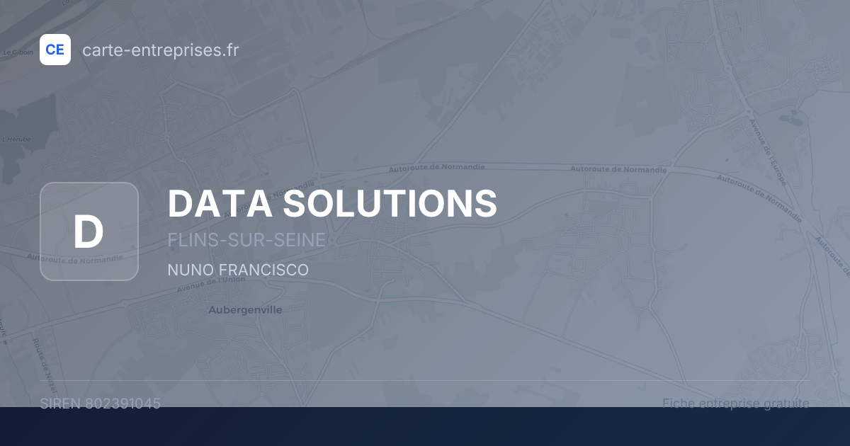 DATA SOLUTIONS — 802391045 — fiche entreprise
