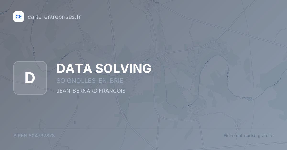 DATA SOLVING — 804732873 — fiche entreprise