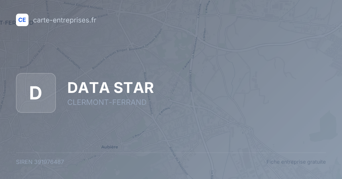 DATA STAR — 391976487 — fiche entreprise