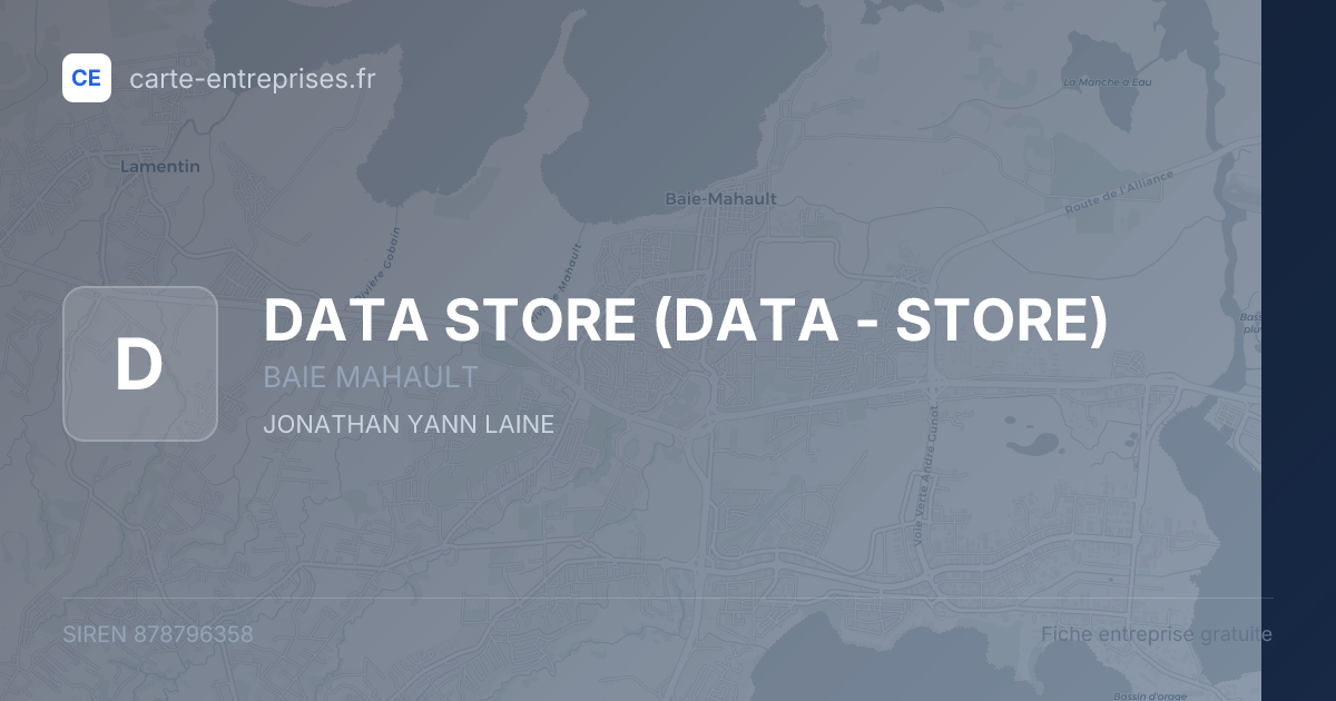 DATA STORE (DATA - STORE) — 878796358 — fiche entreprise