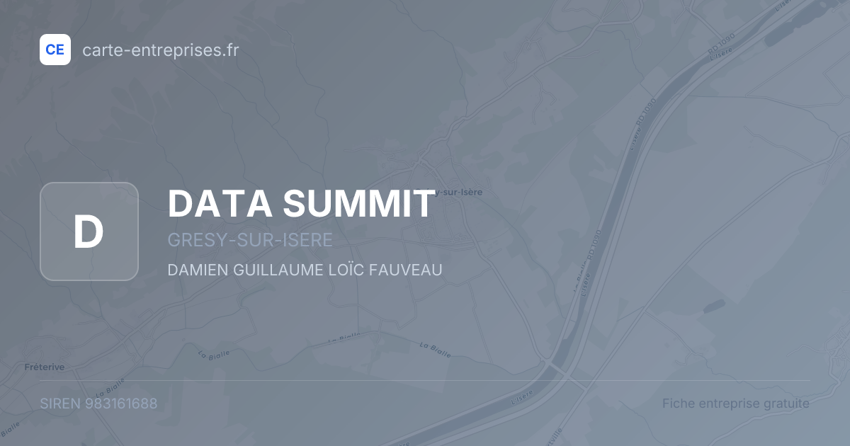 DATA SUMMIT — 983161688 — fiche entreprise
