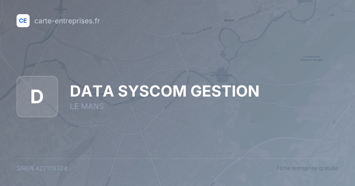 DATA SYSCOM GESTION — 422108324 — fiche entreprise