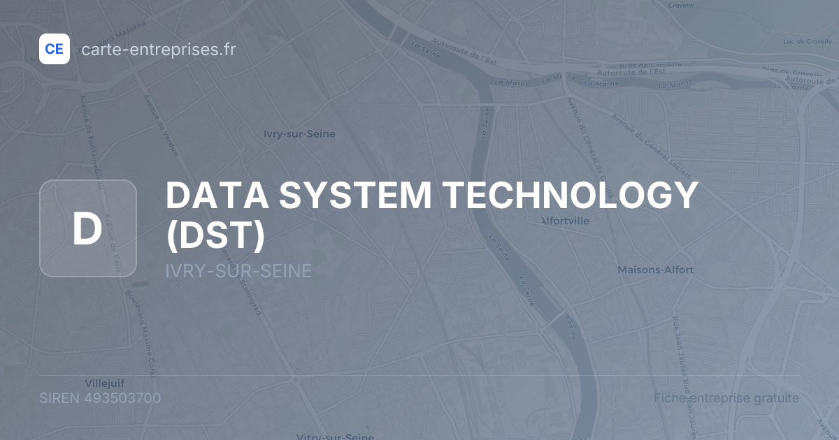 DATA SYSTEM TECHNOLOGY (DST) — 493503700 — fiche entreprise