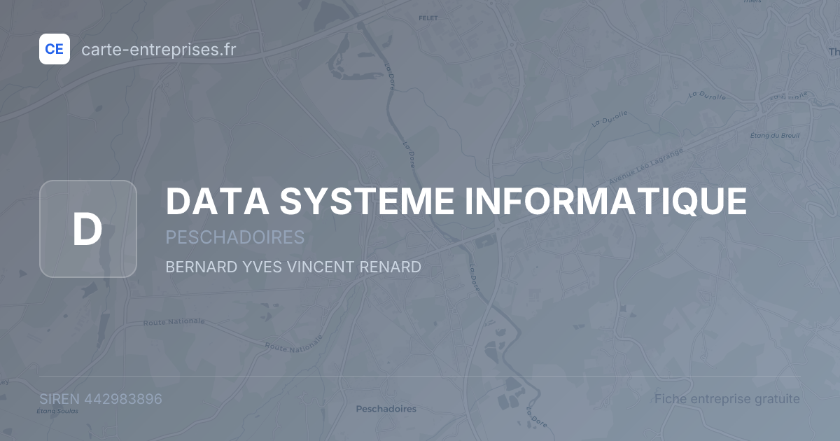 DATA SYSTEME INFORMATIQUE — 442983896 — fiche entreprise