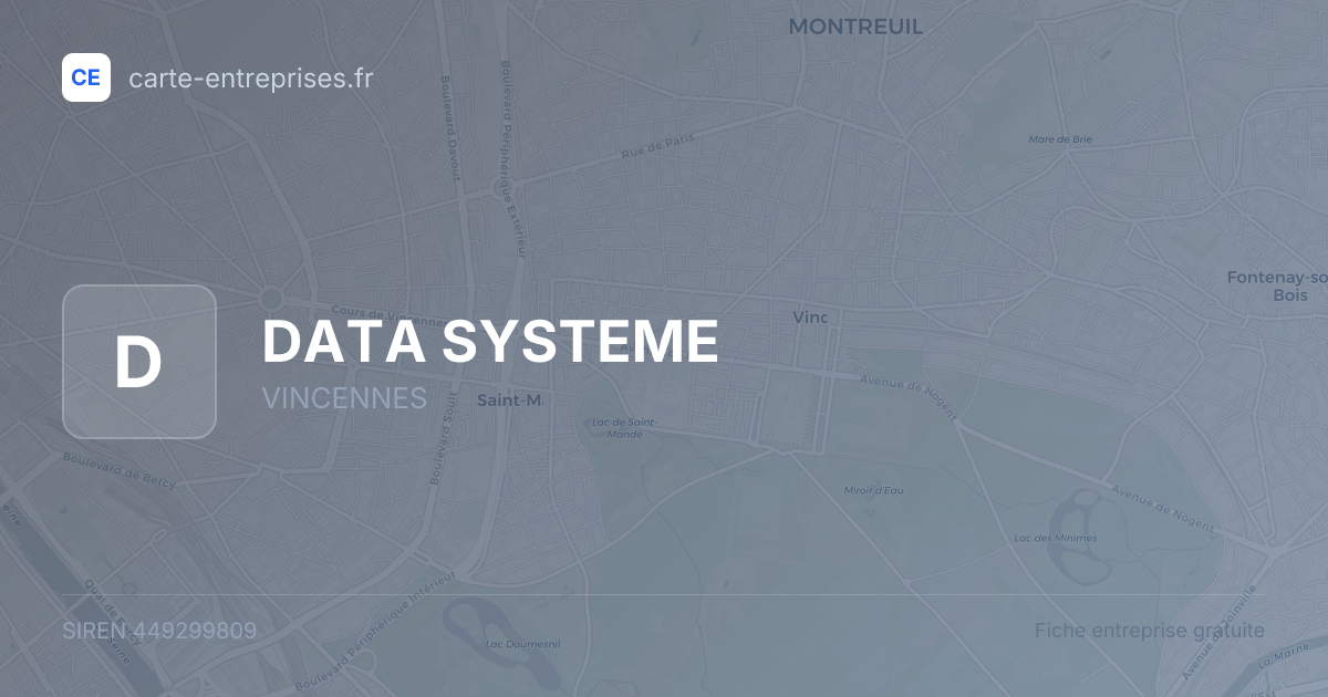 DATA SYSTEME — 449299809 — fiche entreprise