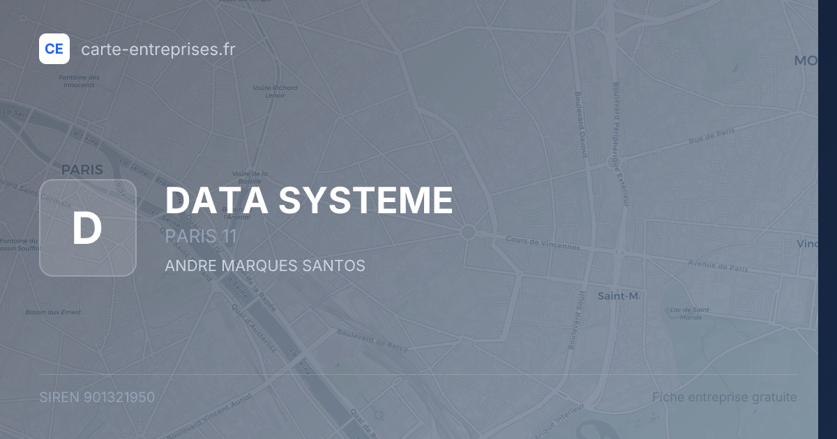 DATA SYSTEME — 901321950 — fiche entreprise