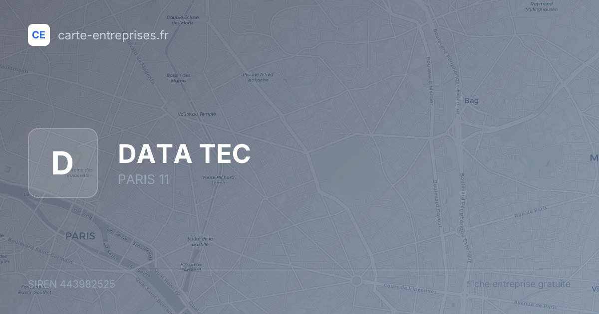 DATA TEC — 443982525 — fiche entreprise