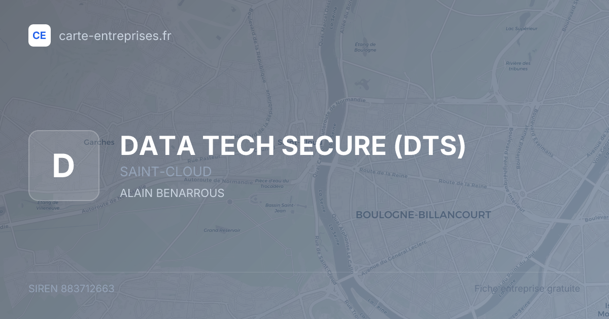 DATA TECH SECURE (DTS) — 883712663 — fiche entreprise