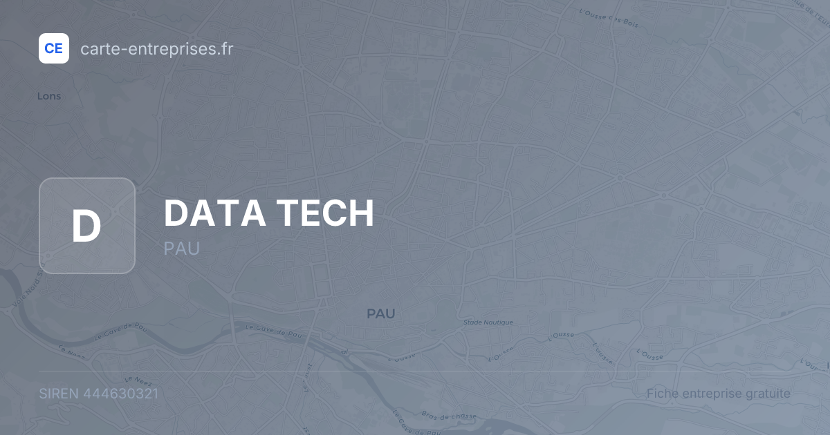 DATA TECH — 444630321 — fiche entreprise