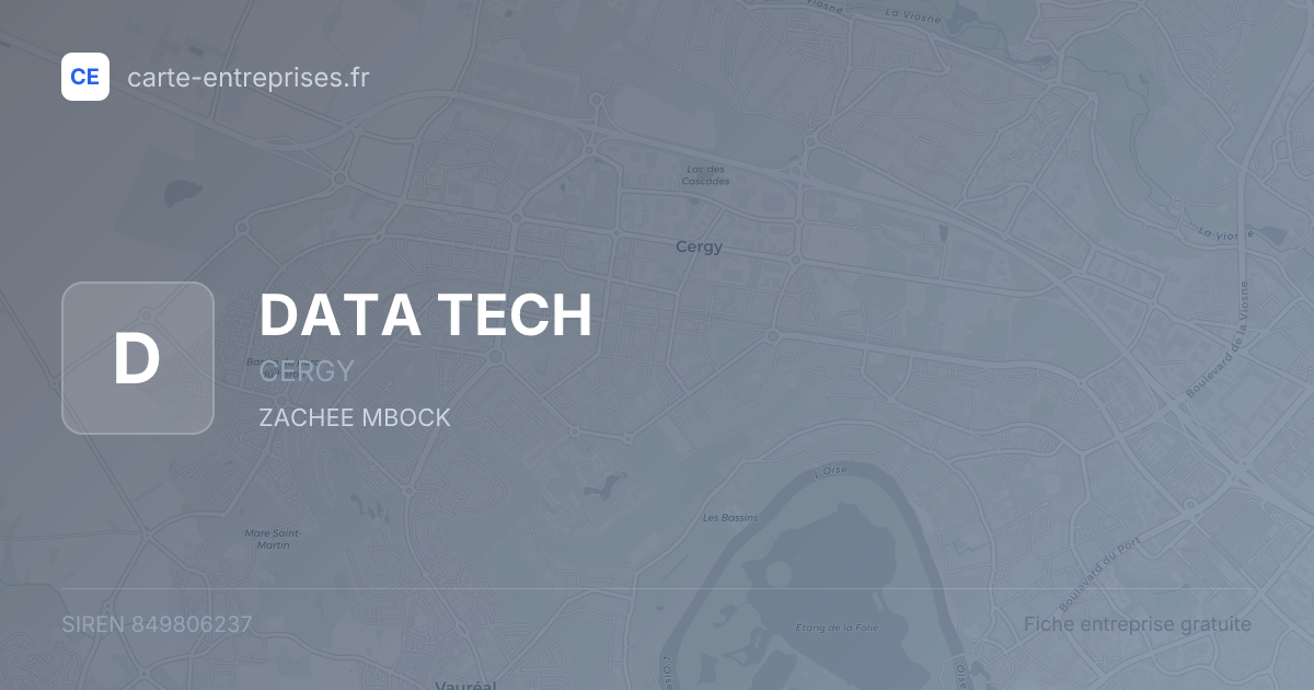 DATA TECH — 849806237 — fiche entreprise