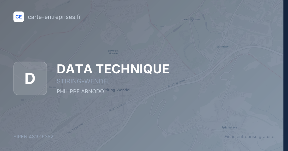 DATA TECHNIQUE — 431916352 — fiche entreprise