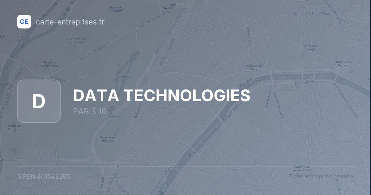DATA TECHNOLOGIES — 401542295 — fiche entreprise