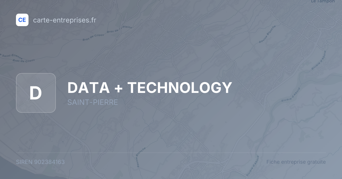DATA + TECHNOLOGY — 902384163 — fiche entreprise
