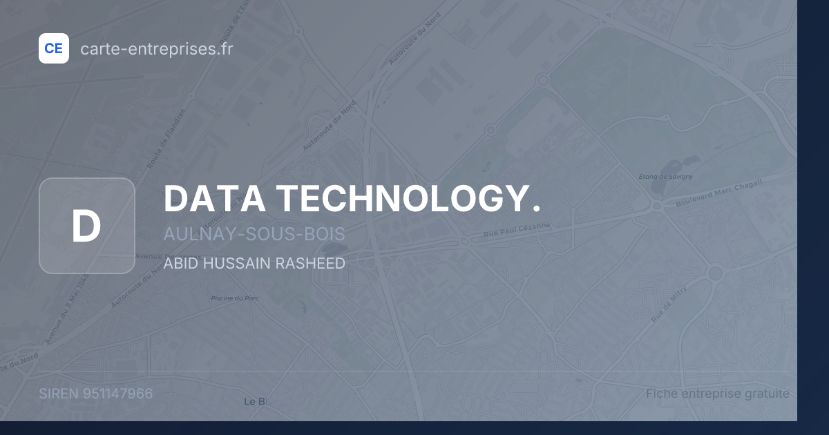 DATA TECHNOLOGY. — 951147966 — fiche entreprise
