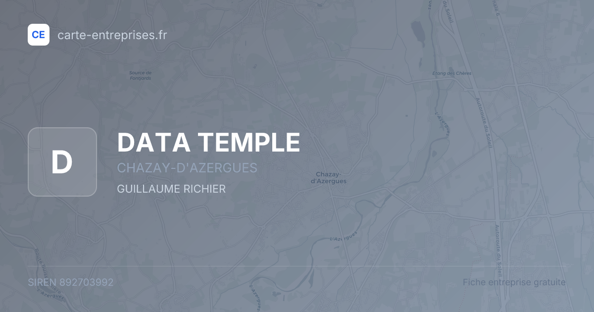 DATA TEMPLE — 892703992 — fiche entreprise