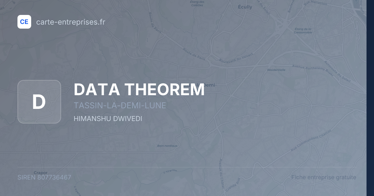 DATA THEOREM — 807736467 — fiche entreprise