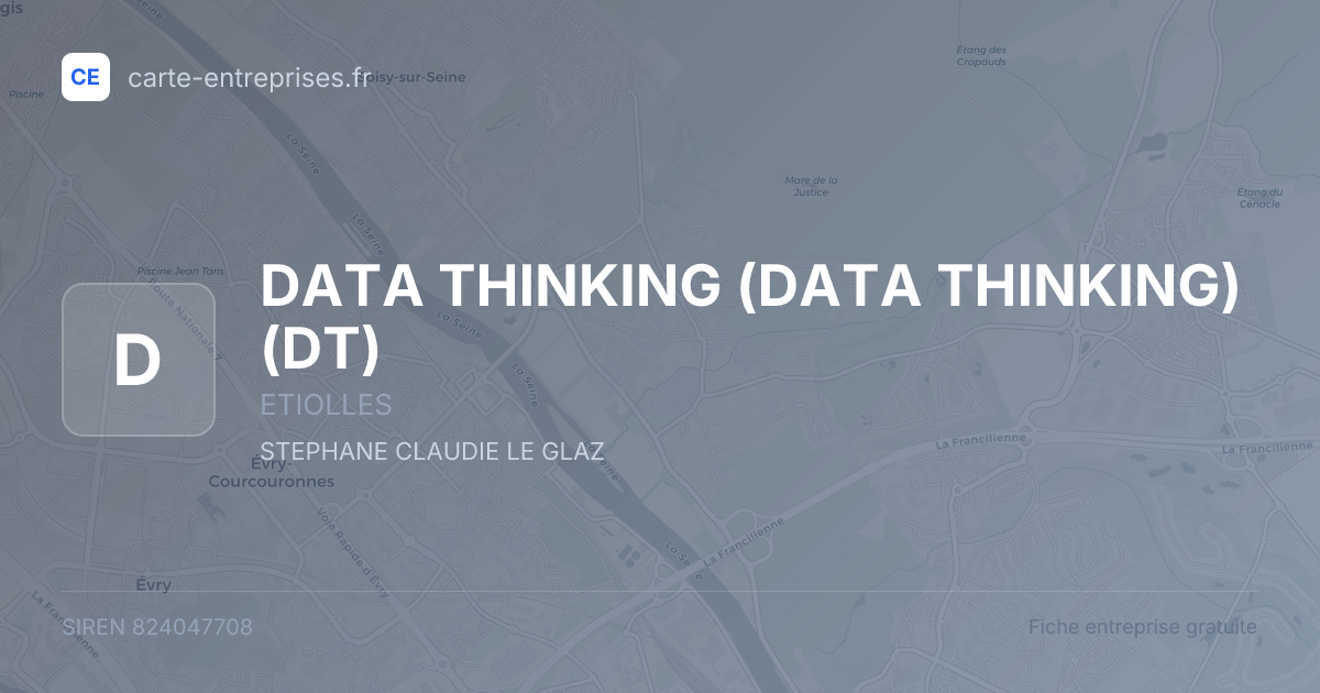 DATA THINKING (DATA THINKING) (DT) — 824047708 — fiche entreprise