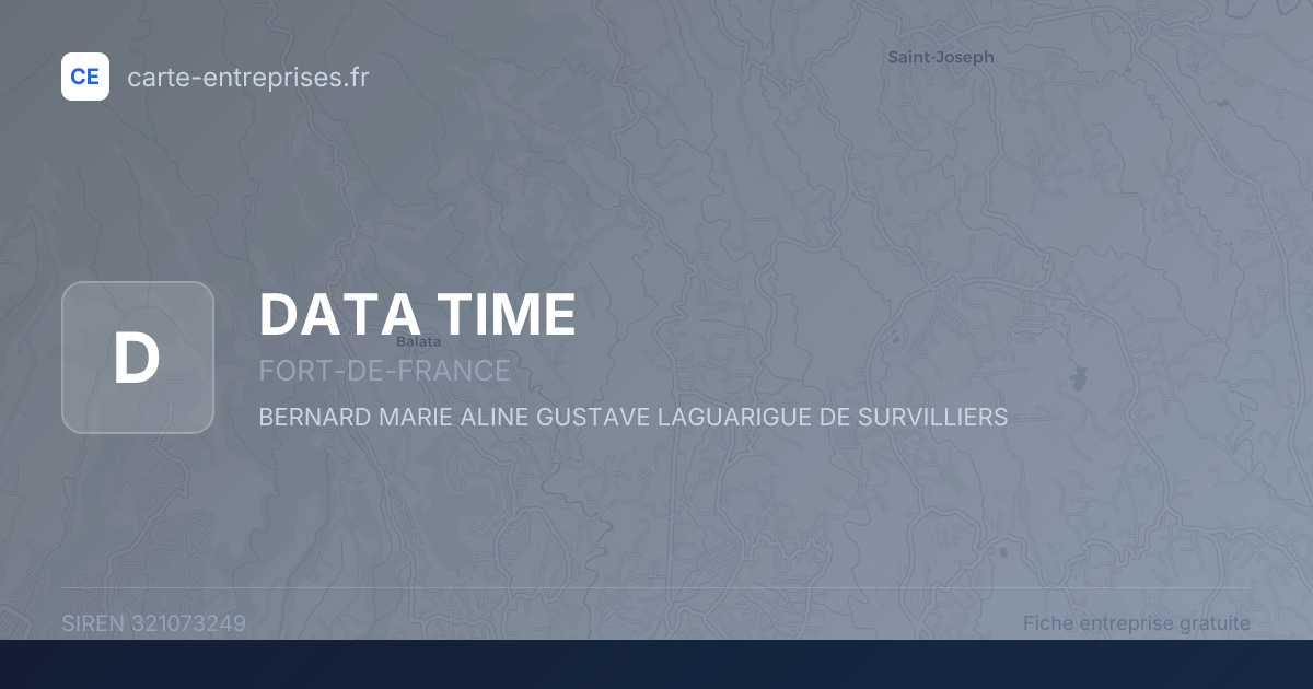 DATA TIME — 321073249 — fiche entreprise