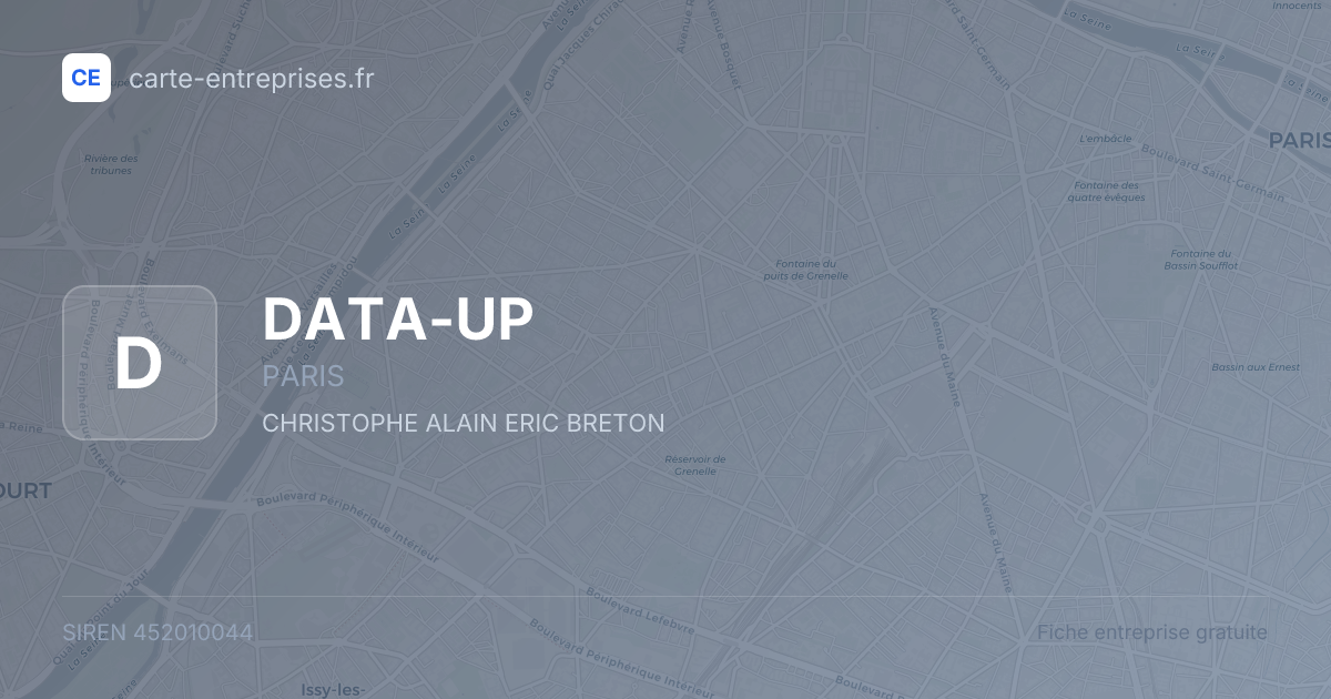 DATA-UP — 452010044 — fiche entreprise