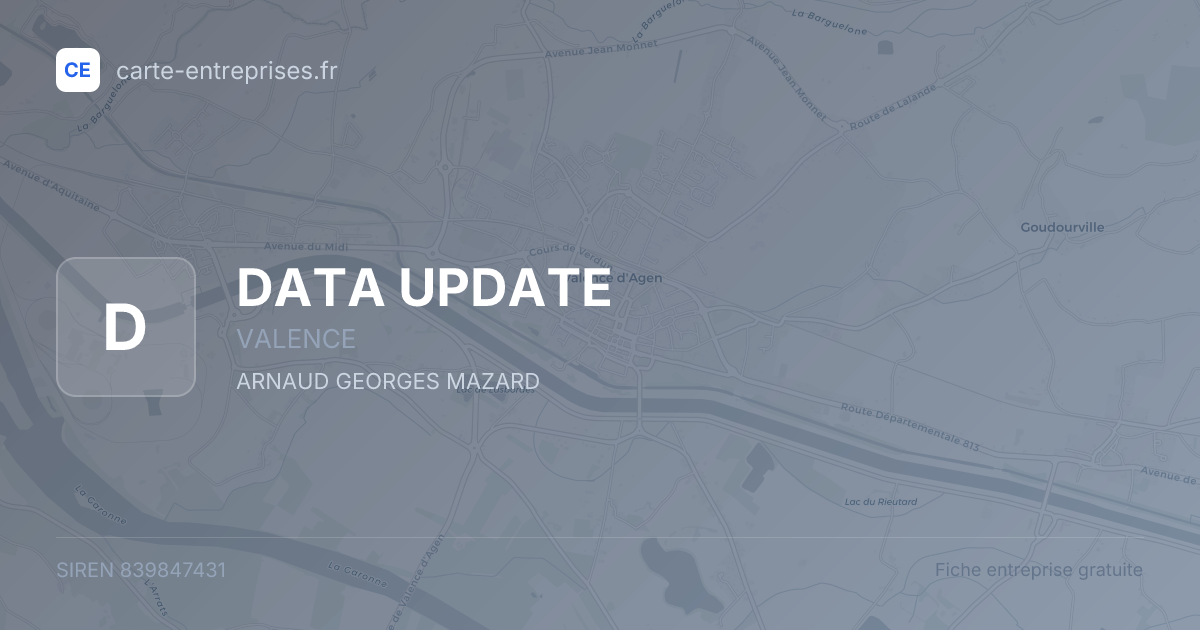 DATA UPDATE — 839847431 — fiche entreprise