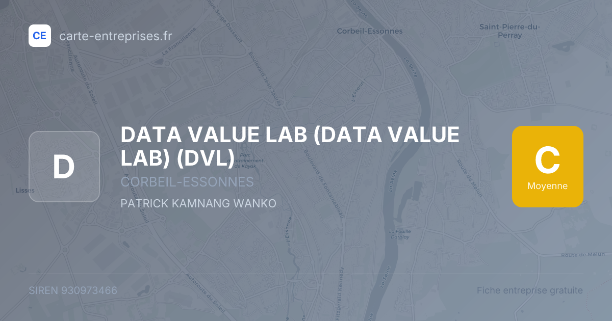 DATA VALUE LAB (DATA VALUE LAB) (DVL) — 930973466 — fiche entreprise