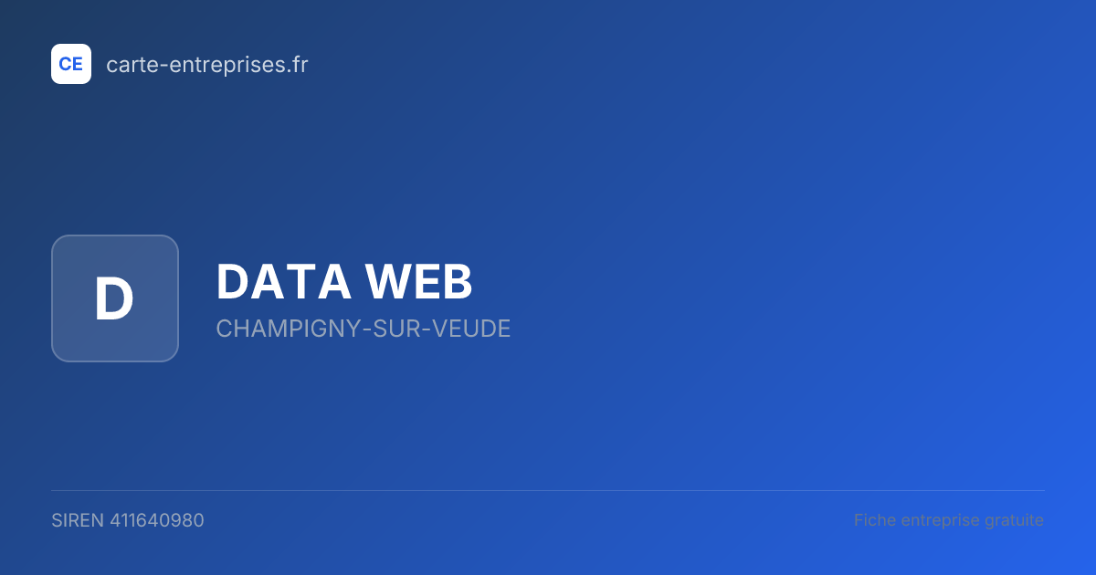 DATA WEB — 411640980 — fiche entreprise