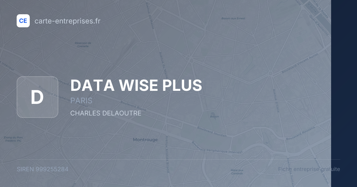 DATA WISE PLUS — 999255284 — fiche entreprise