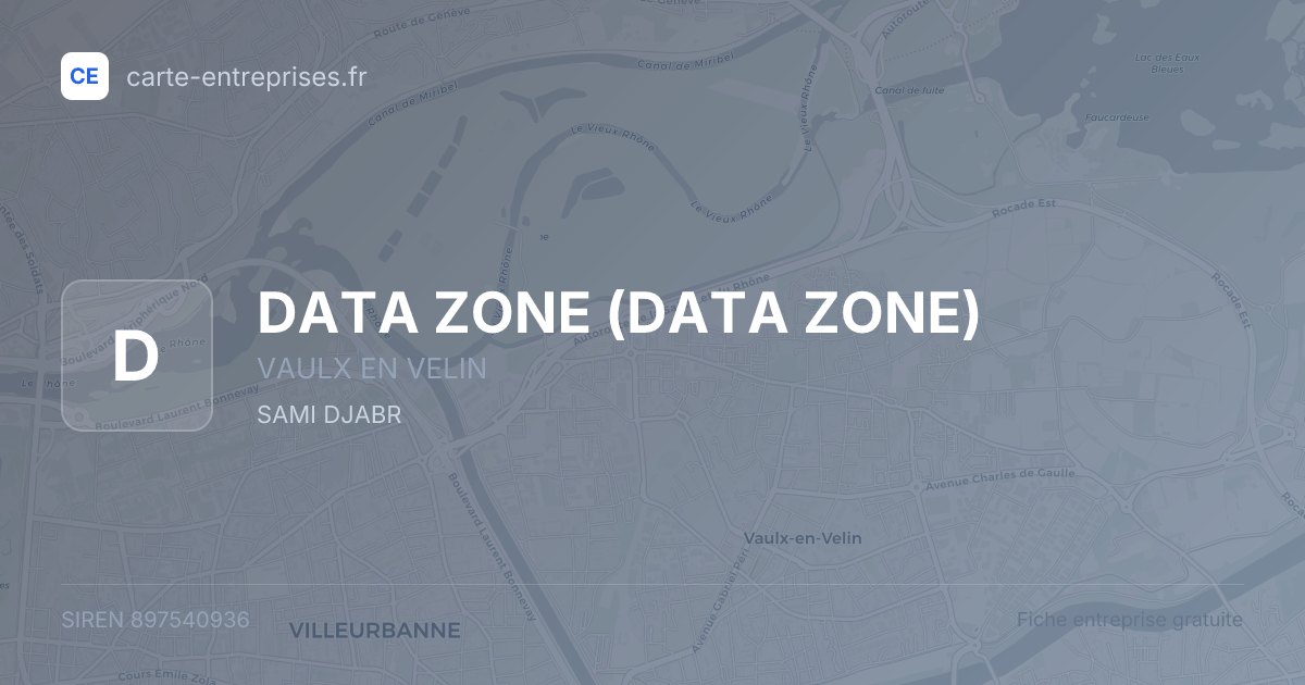 DATA ZONE — 897540936 — fiche entreprise