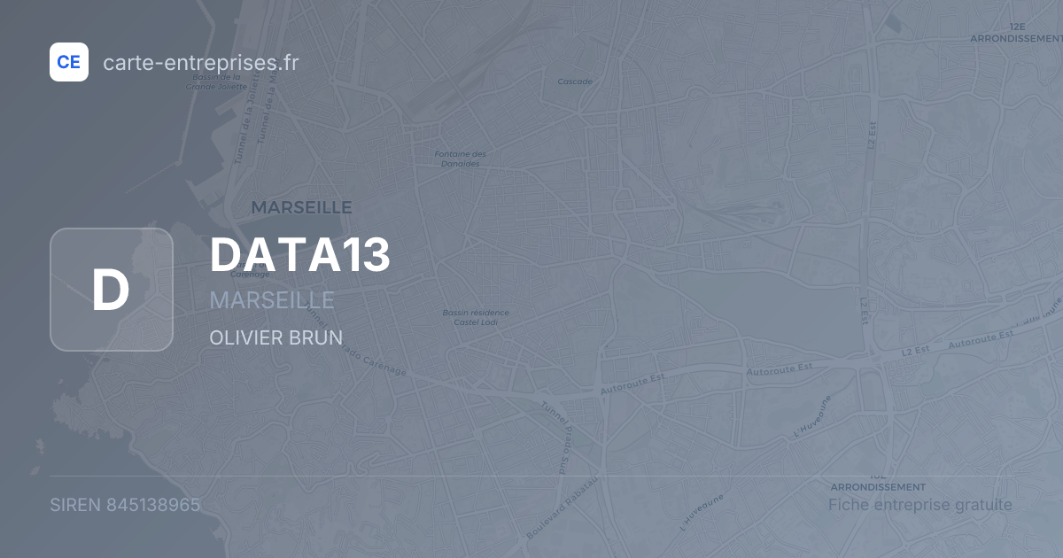 DATA13 — 845138965 — fiche entreprise