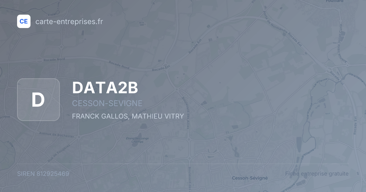 DATA2B — 812925469 — fiche entreprise