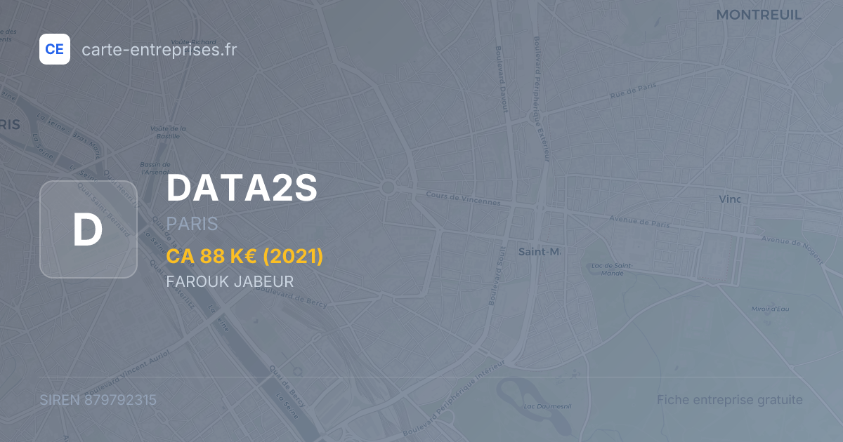 DATA2S — 879792315 — fiche entreprise
