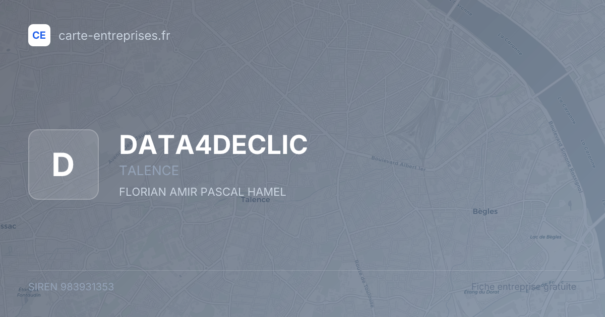 DATA4DECLIC — 983931353 — fiche entreprise