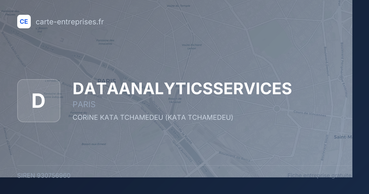 DATAANALYTICSSERVICES — 930756960 — fiche entreprise