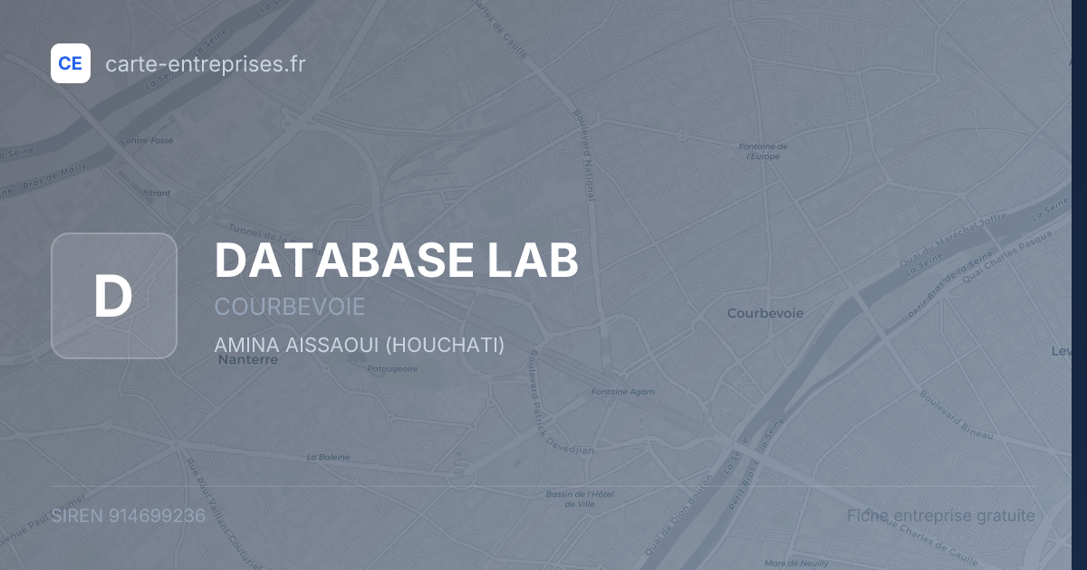 DATABASE LAB — 914699236 — fiche entreprise